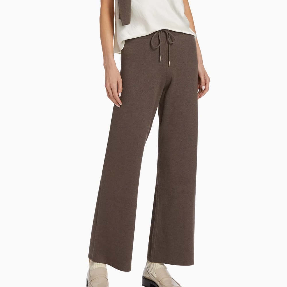 Stellae Dux Double-Knit Wide-Leg Drawstring Pants size XS